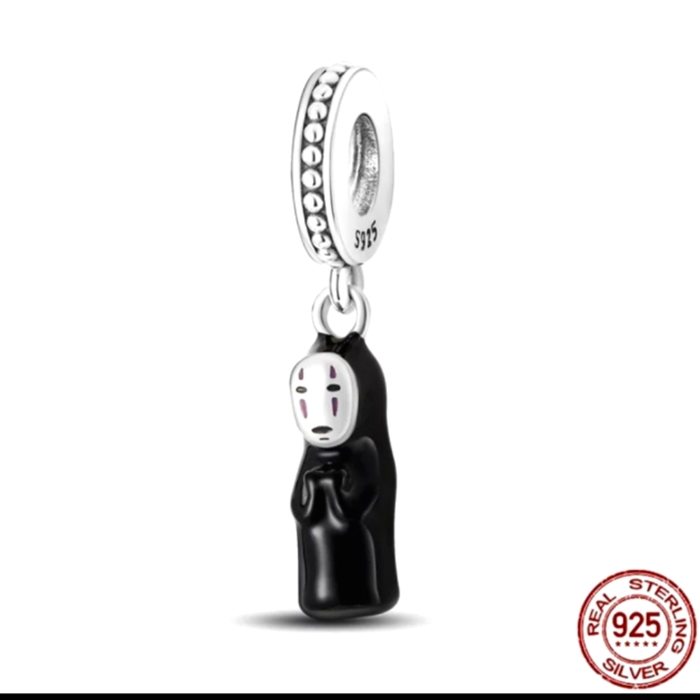 S925 Sterling silver No Face Spirited Away charm Pandora compatible